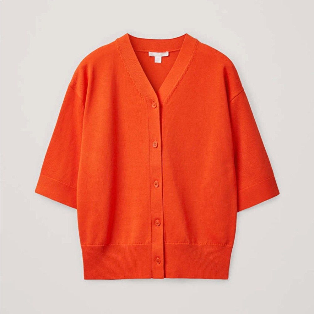 Orange COS Close Fit Knitted Carfigan